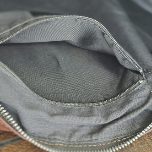 Borse In Pelle Brown Genuine Leather Hobo Crescent Shoulder Bag Fringe Italy - Picture 15 of 16